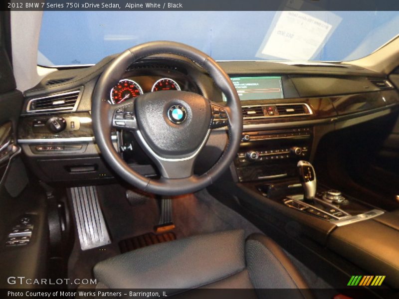 Alpine White / Black 2012 BMW 7 Series 750i xDrive Sedan