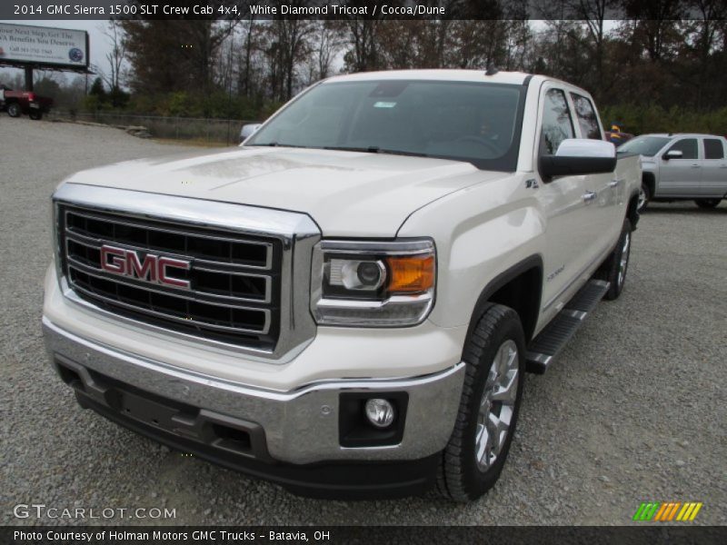 White Diamond Tricoat / Cocoa/Dune 2014 GMC Sierra 1500 SLT Crew Cab 4x4