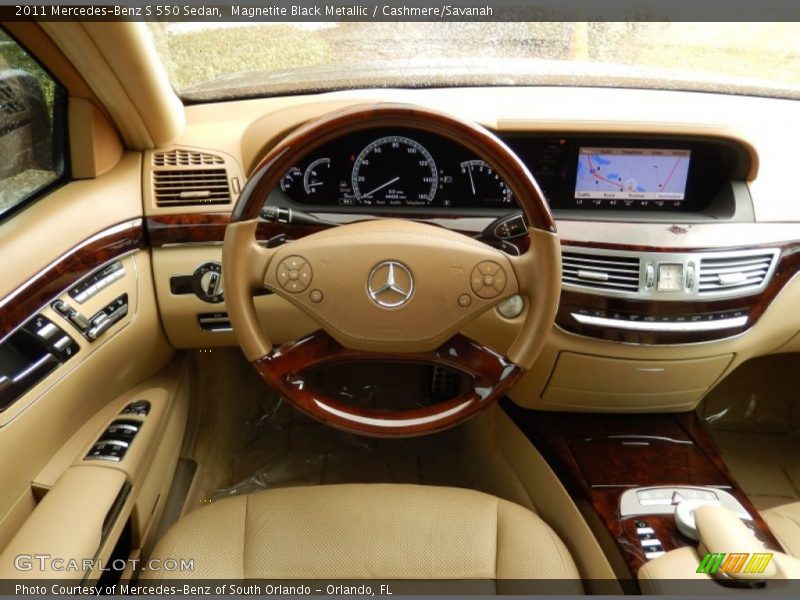 Magnetite Black Metallic / Cashmere/Savanah 2011 Mercedes-Benz S 550 Sedan