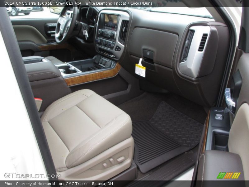 White Diamond Tricoat / Cocoa/Dune 2014 GMC Sierra 1500 SLT Crew Cab 4x4