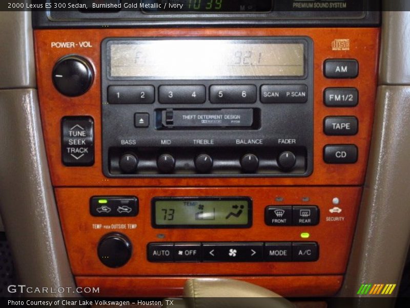Burnished Gold Metallic / Ivory 2000 Lexus ES 300 Sedan