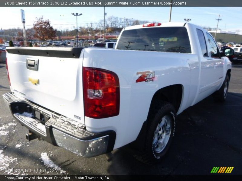 Summit White / Light Cashmere/Ebony Accents 2008 Chevrolet Silverado 1500 LTZ Extended Cab 4x4