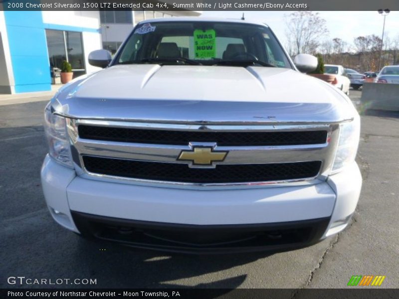 Summit White / Light Cashmere/Ebony Accents 2008 Chevrolet Silverado 1500 LTZ Extended Cab 4x4