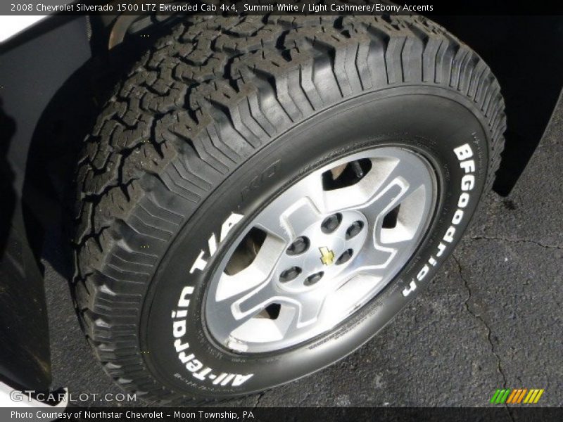 Summit White / Light Cashmere/Ebony Accents 2008 Chevrolet Silverado 1500 LTZ Extended Cab 4x4