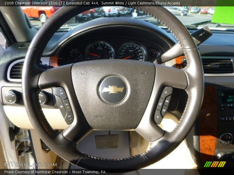 Summit White / Light Cashmere/Ebony Accents 2008 Chevrolet Silverado 1500 LTZ Extended Cab 4x4