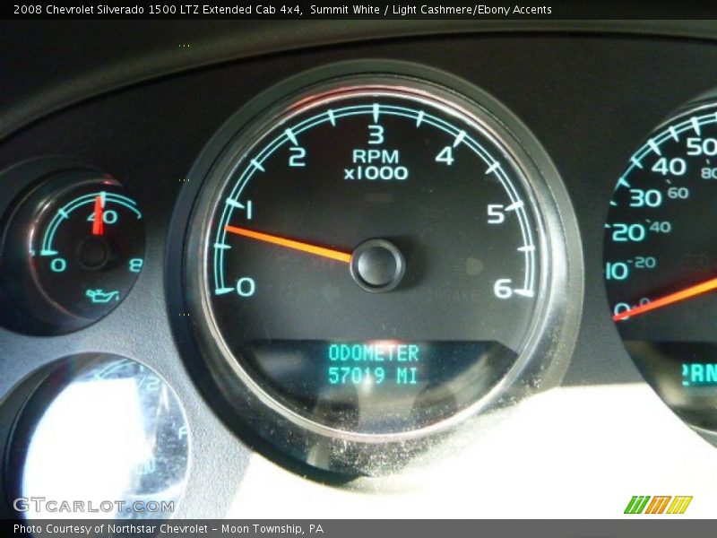 Summit White / Light Cashmere/Ebony Accents 2008 Chevrolet Silverado 1500 LTZ Extended Cab 4x4