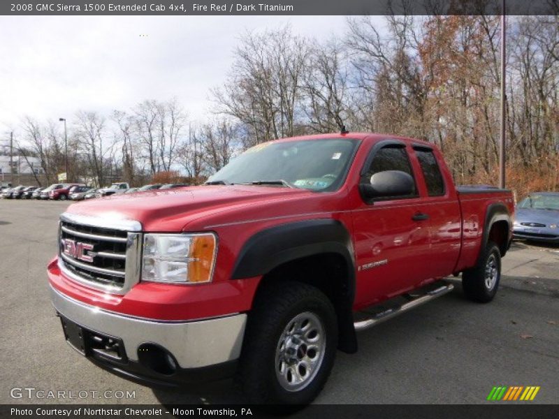 Fire Red / Dark Titanium 2008 GMC Sierra 1500 Extended Cab 4x4
