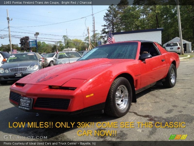 Bright Red / Charcoal 1983 Pontiac Firebird Trans Am Coupe