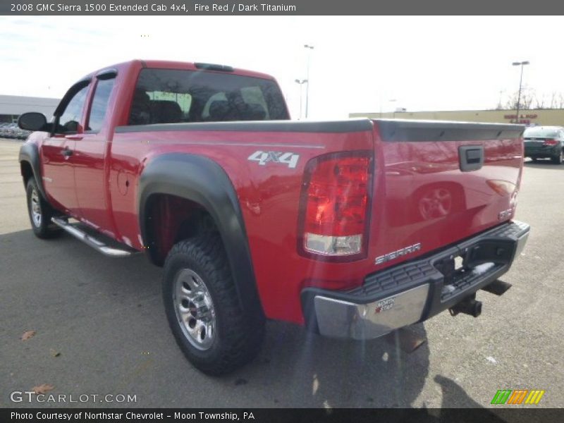 Fire Red / Dark Titanium 2008 GMC Sierra 1500 Extended Cab 4x4