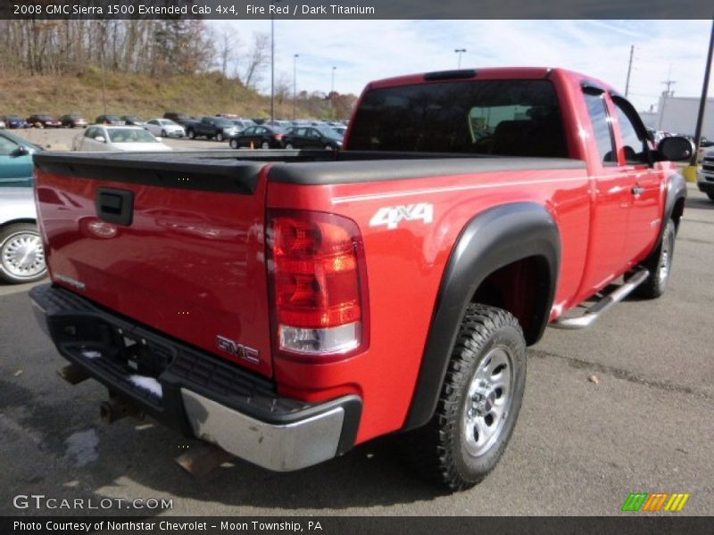 Fire Red / Dark Titanium 2008 GMC Sierra 1500 Extended Cab 4x4