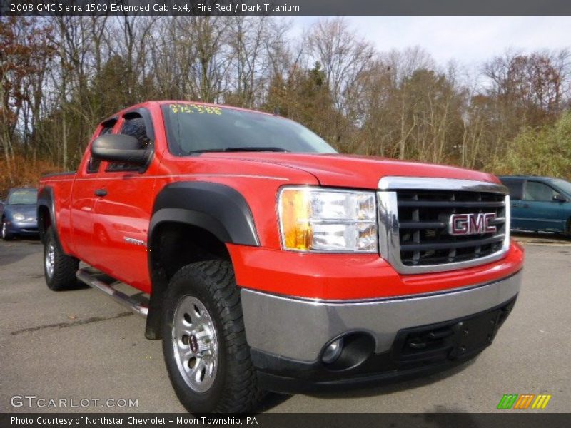 Fire Red / Dark Titanium 2008 GMC Sierra 1500 Extended Cab 4x4
