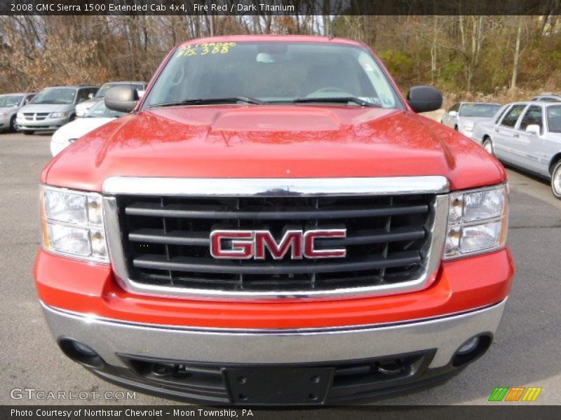 Fire Red / Dark Titanium 2008 GMC Sierra 1500 Extended Cab 4x4