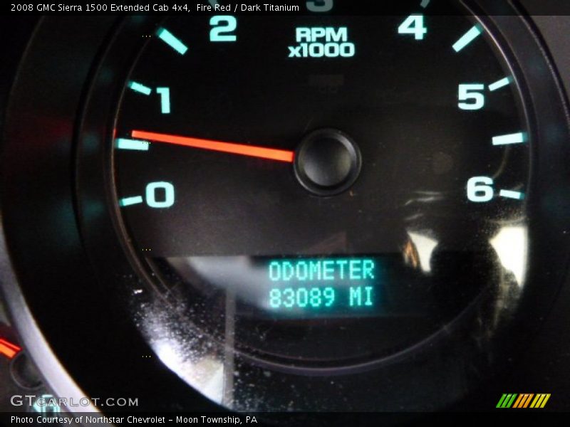 Fire Red / Dark Titanium 2008 GMC Sierra 1500 Extended Cab 4x4