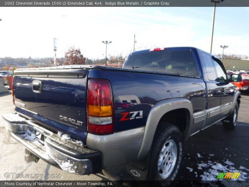 Indigo Blue Metallic / Graphite Gray 2002 Chevrolet Silverado 1500 LS Extended Cab 4x4