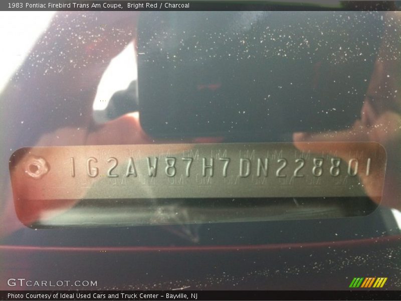 Bright Red / Charcoal 1983 Pontiac Firebird Trans Am Coupe