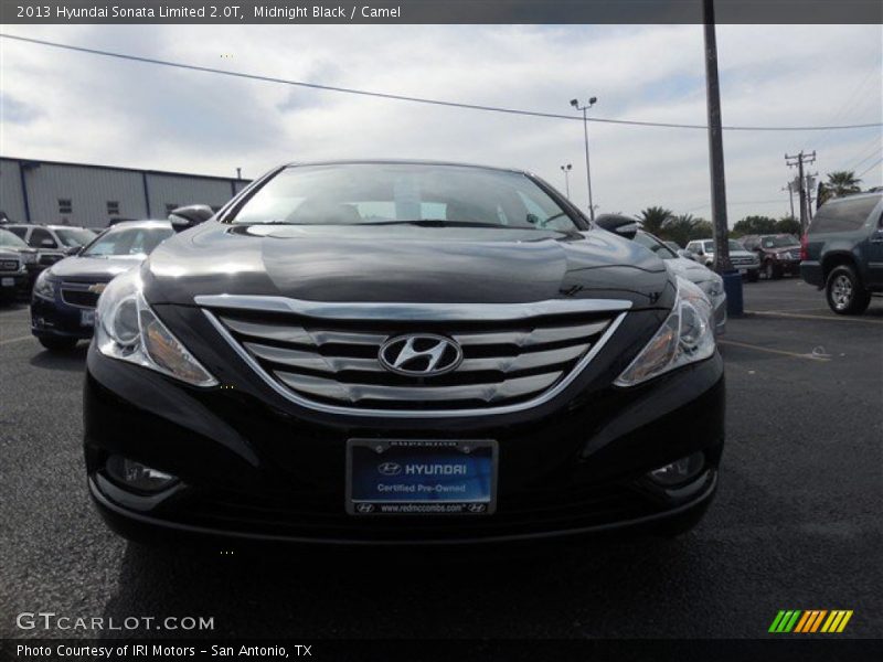 Midnight Black / Camel 2013 Hyundai Sonata Limited 2.0T