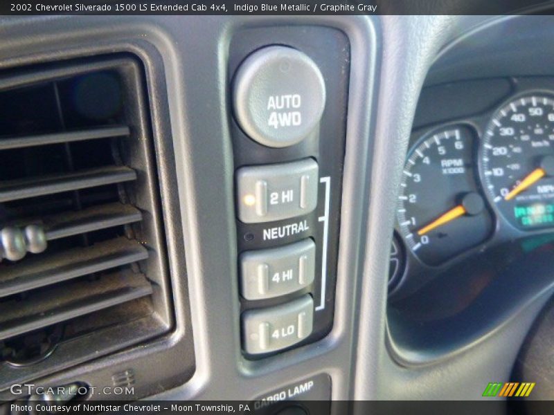 Indigo Blue Metallic / Graphite Gray 2002 Chevrolet Silverado 1500 LS Extended Cab 4x4