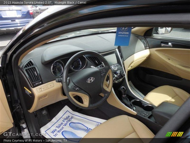 Midnight Black / Camel 2013 Hyundai Sonata Limited 2.0T