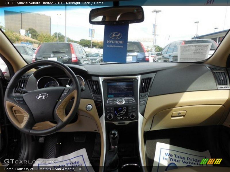 Midnight Black / Camel 2013 Hyundai Sonata Limited 2.0T