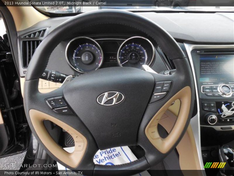 Midnight Black / Camel 2013 Hyundai Sonata Limited 2.0T