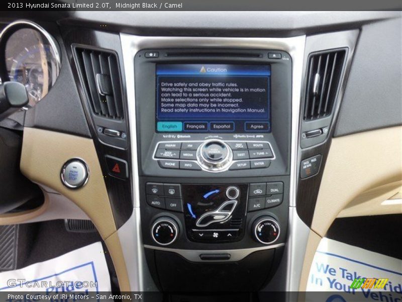 Midnight Black / Camel 2013 Hyundai Sonata Limited 2.0T