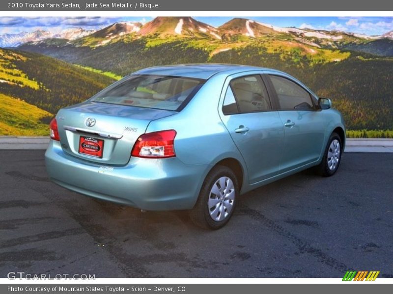 Jade Sea Metallic / Bisque 2010 Toyota Yaris Sedan