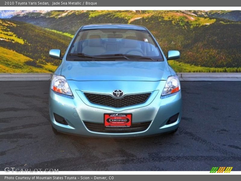 Jade Sea Metallic / Bisque 2010 Toyota Yaris Sedan