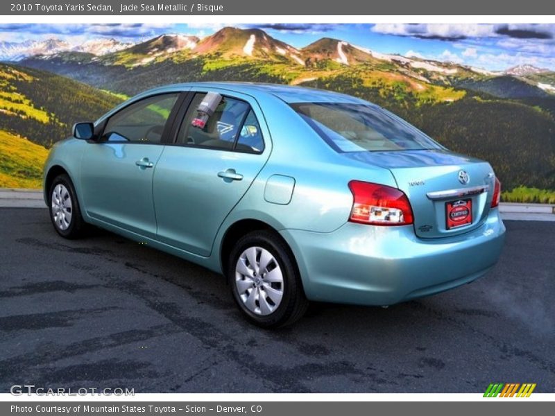 Jade Sea Metallic / Bisque 2010 Toyota Yaris Sedan