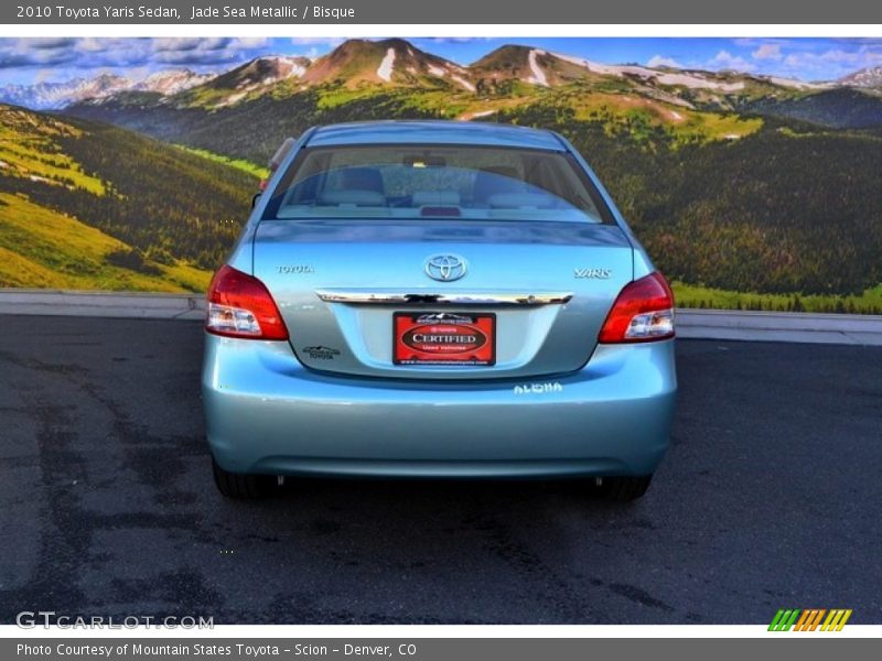 Jade Sea Metallic / Bisque 2010 Toyota Yaris Sedan