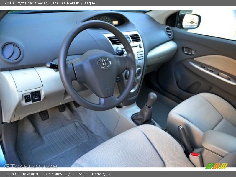 Jade Sea Metallic / Bisque 2010 Toyota Yaris Sedan