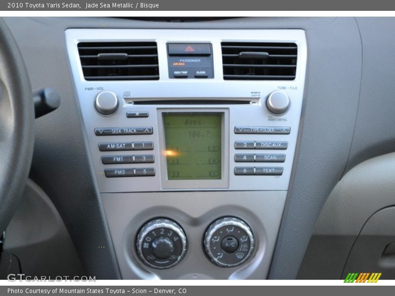 Jade Sea Metallic / Bisque 2010 Toyota Yaris Sedan
