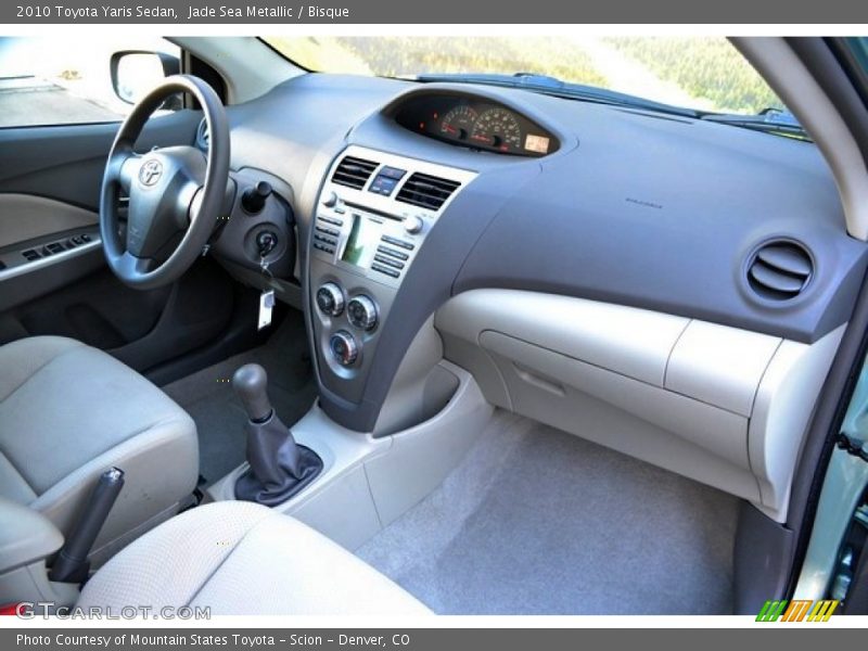 Jade Sea Metallic / Bisque 2010 Toyota Yaris Sedan