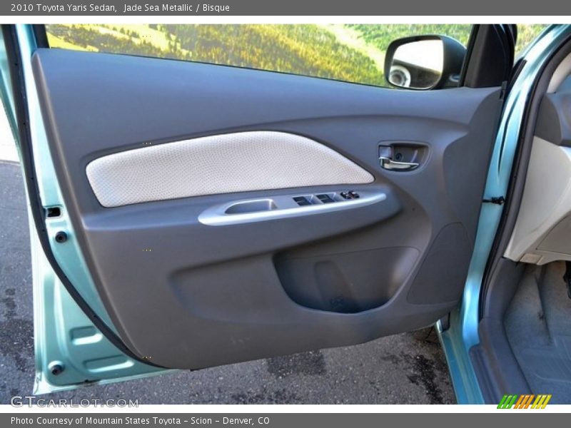 Jade Sea Metallic / Bisque 2010 Toyota Yaris Sedan