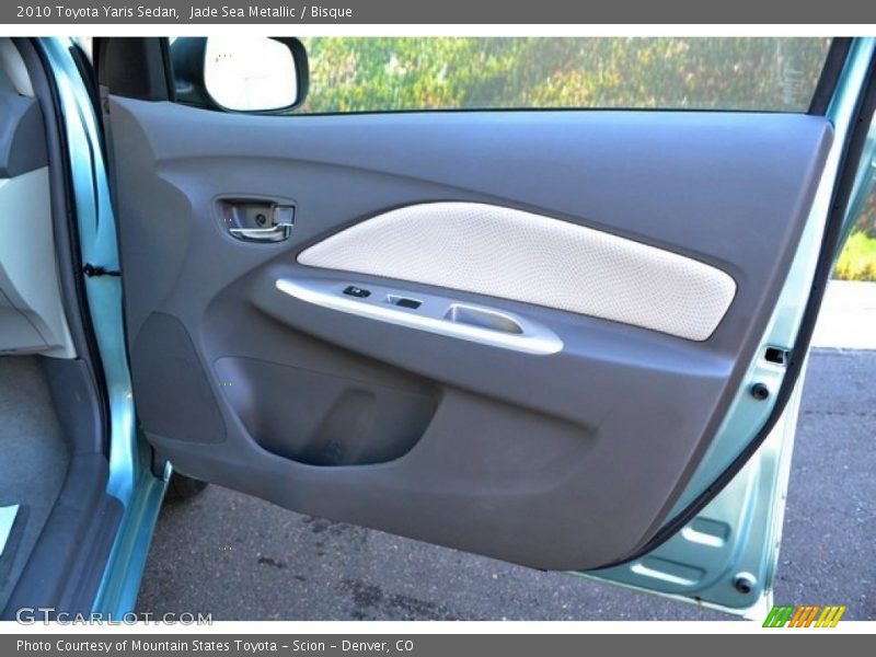 Jade Sea Metallic / Bisque 2010 Toyota Yaris Sedan