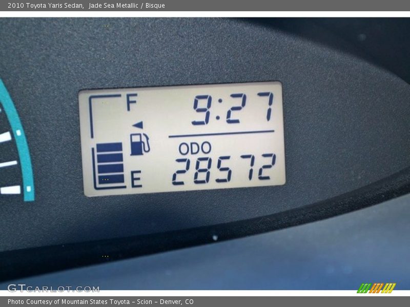 Jade Sea Metallic / Bisque 2010 Toyota Yaris Sedan