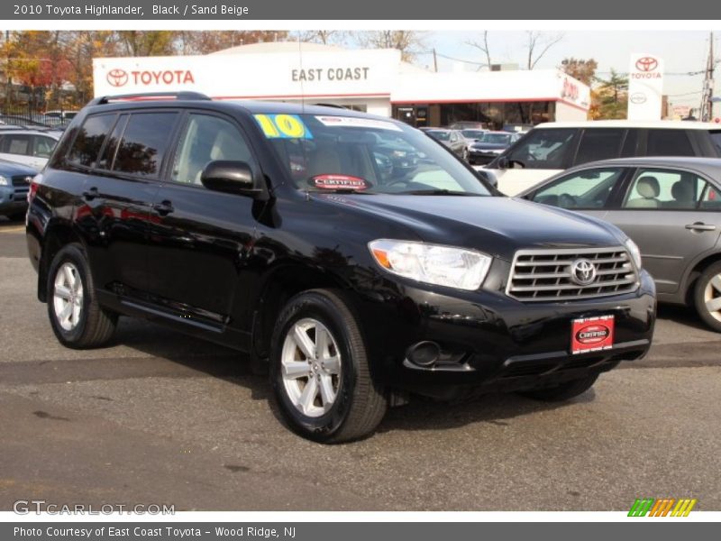Black / Sand Beige 2010 Toyota Highlander