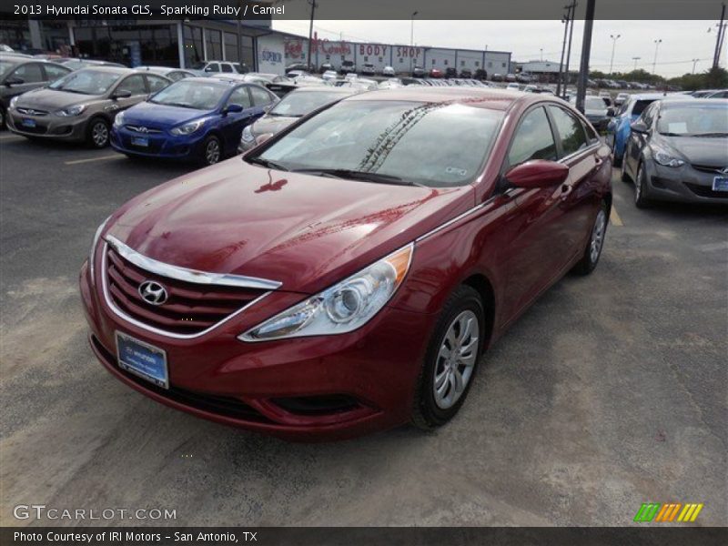 Sparkling Ruby / Camel 2013 Hyundai Sonata GLS