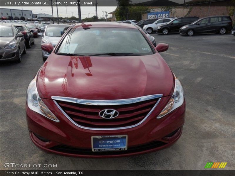Sparkling Ruby / Camel 2013 Hyundai Sonata GLS