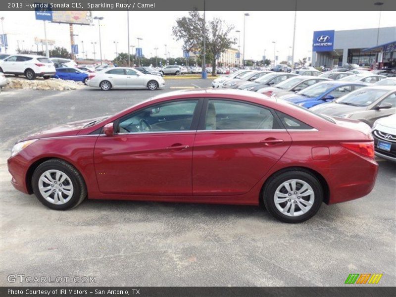 Sparkling Ruby / Camel 2013 Hyundai Sonata GLS
