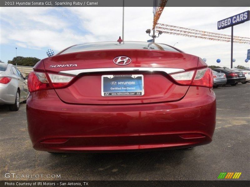 Sparkling Ruby / Camel 2013 Hyundai Sonata GLS