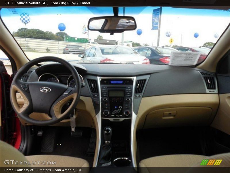Sparkling Ruby / Camel 2013 Hyundai Sonata GLS