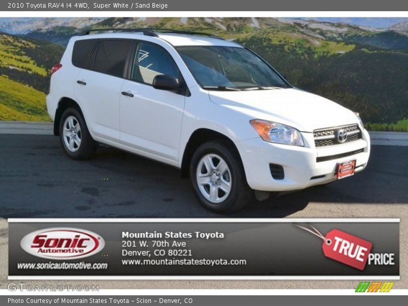 Super White / Sand Beige 2010 Toyota RAV4 I4 4WD