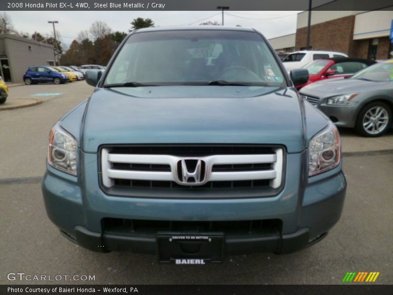 Steel Blue Metallic / Gray 2008 Honda Pilot EX-L 4WD