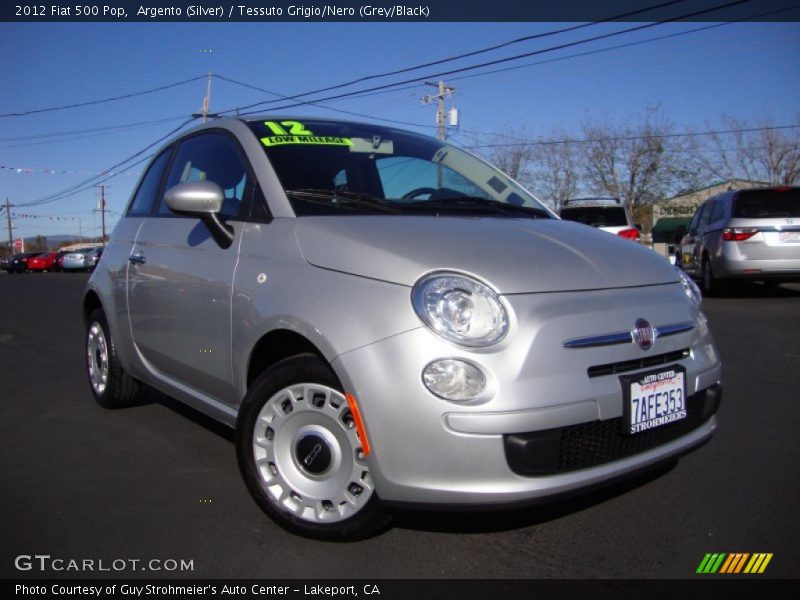 Argento (Silver) / Tessuto Grigio/Nero (Grey/Black) 2012 Fiat 500 Pop