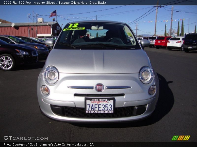 Argento (Silver) / Tessuto Grigio/Nero (Grey/Black) 2012 Fiat 500 Pop