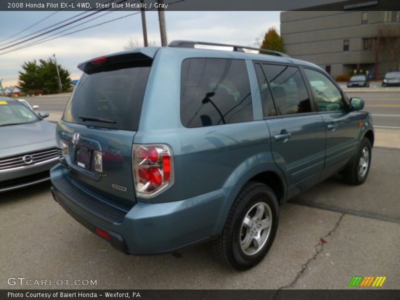 Steel Blue Metallic / Gray 2008 Honda Pilot EX-L 4WD