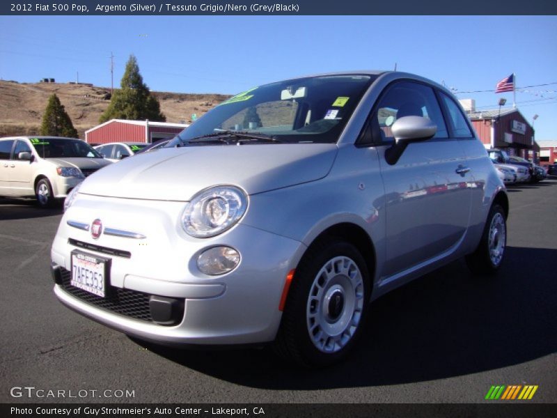 Argento (Silver) / Tessuto Grigio/Nero (Grey/Black) 2012 Fiat 500 Pop
