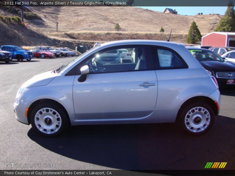 Argento (Silver) / Tessuto Grigio/Nero (Grey/Black) 2012 Fiat 500 Pop