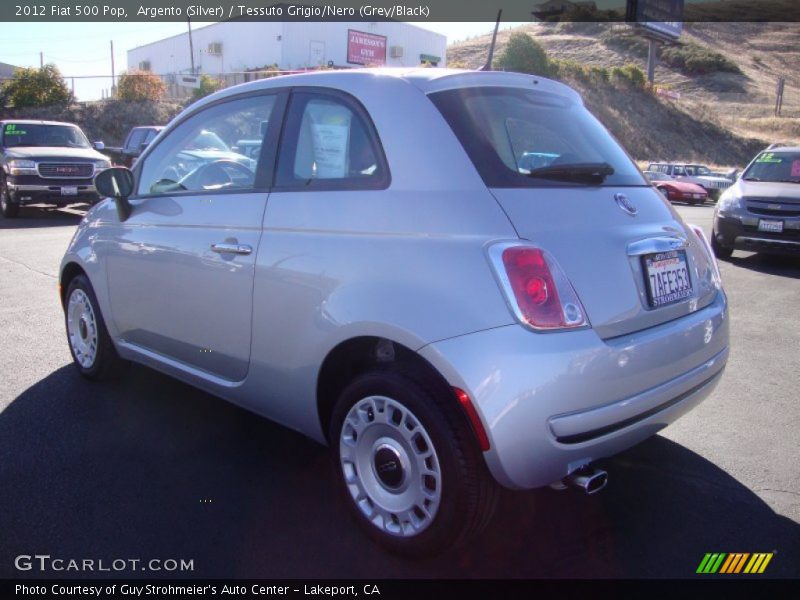 Argento (Silver) / Tessuto Grigio/Nero (Grey/Black) 2012 Fiat 500 Pop