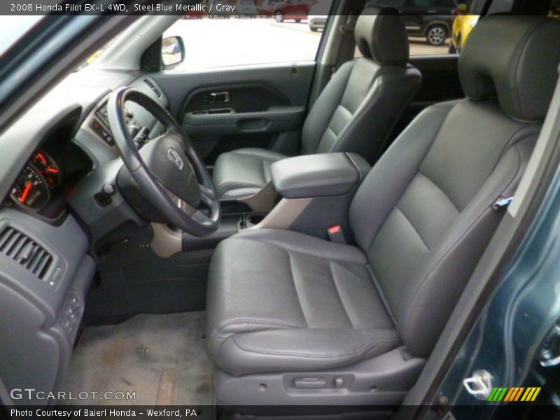 Steel Blue Metallic / Gray 2008 Honda Pilot EX-L 4WD